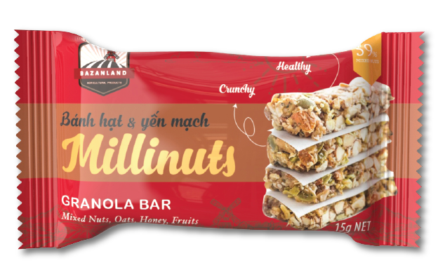 thanh ngũ cốc millinuts - thanh protein giảm cân