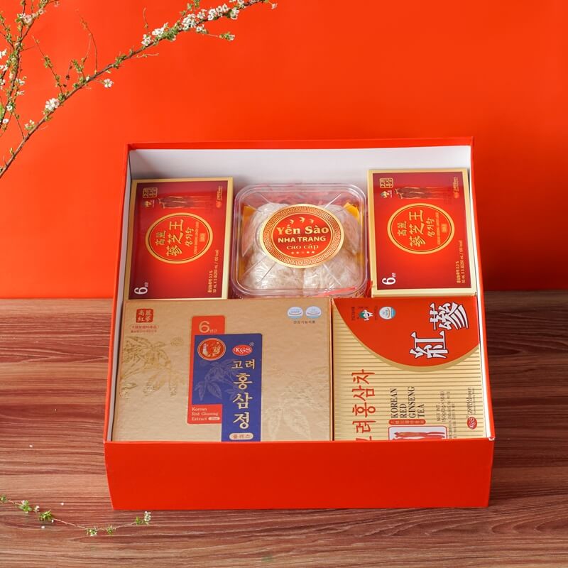 Hộp quà Tết yến sào nguyên tổ đẹp mắt