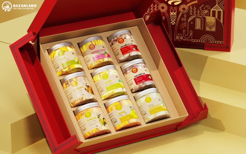 Hộp quà Tết sức khoẻ Iconic 06 với sắc đỏ rực rỡ, sang trọng